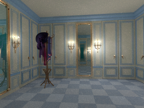 3d render of a dressing room